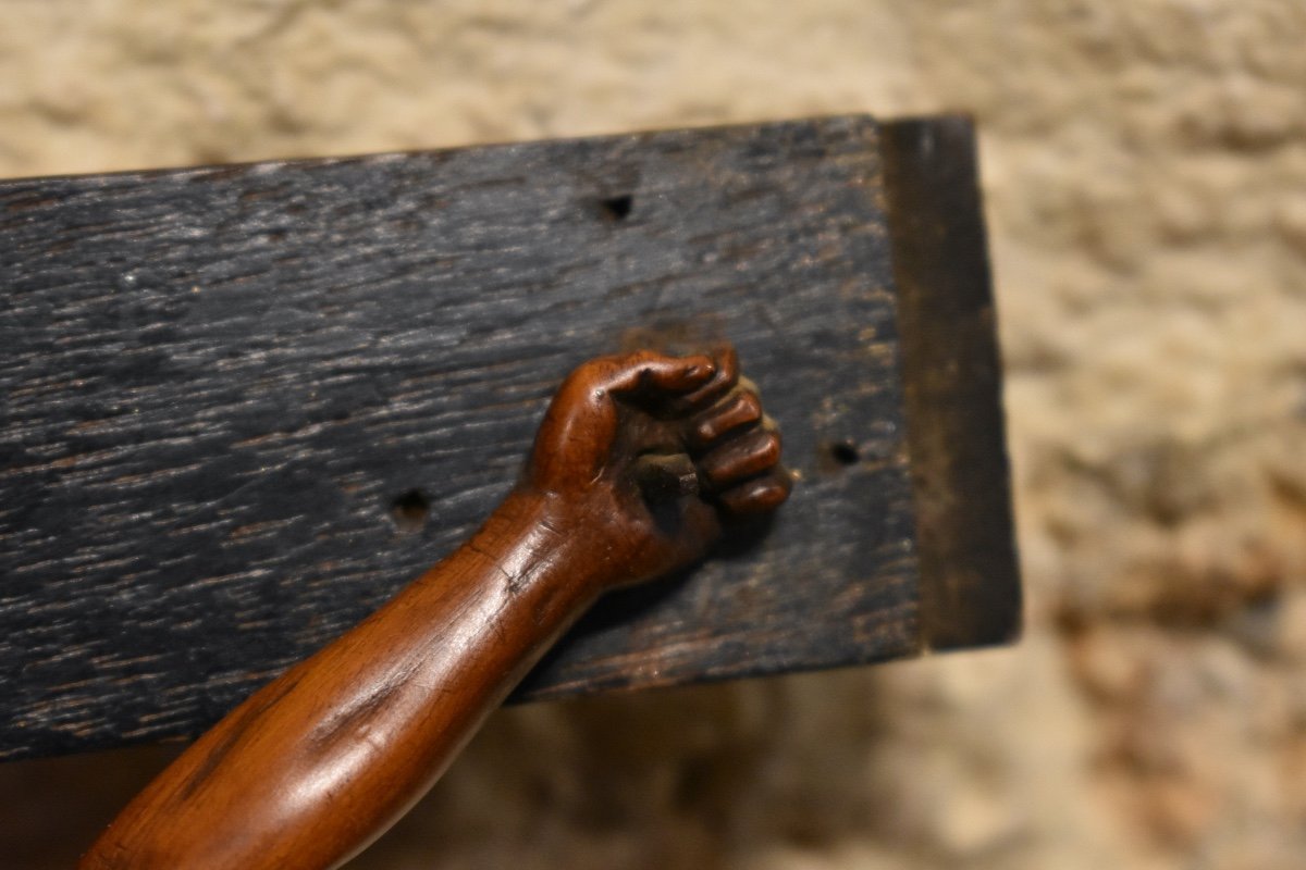 Christ du XVIIIe en bois fruitier-photo-6