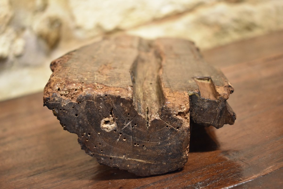 France XVIe (?) - Statuette Vierge ou sainte - Bois Sculpté-photo-5