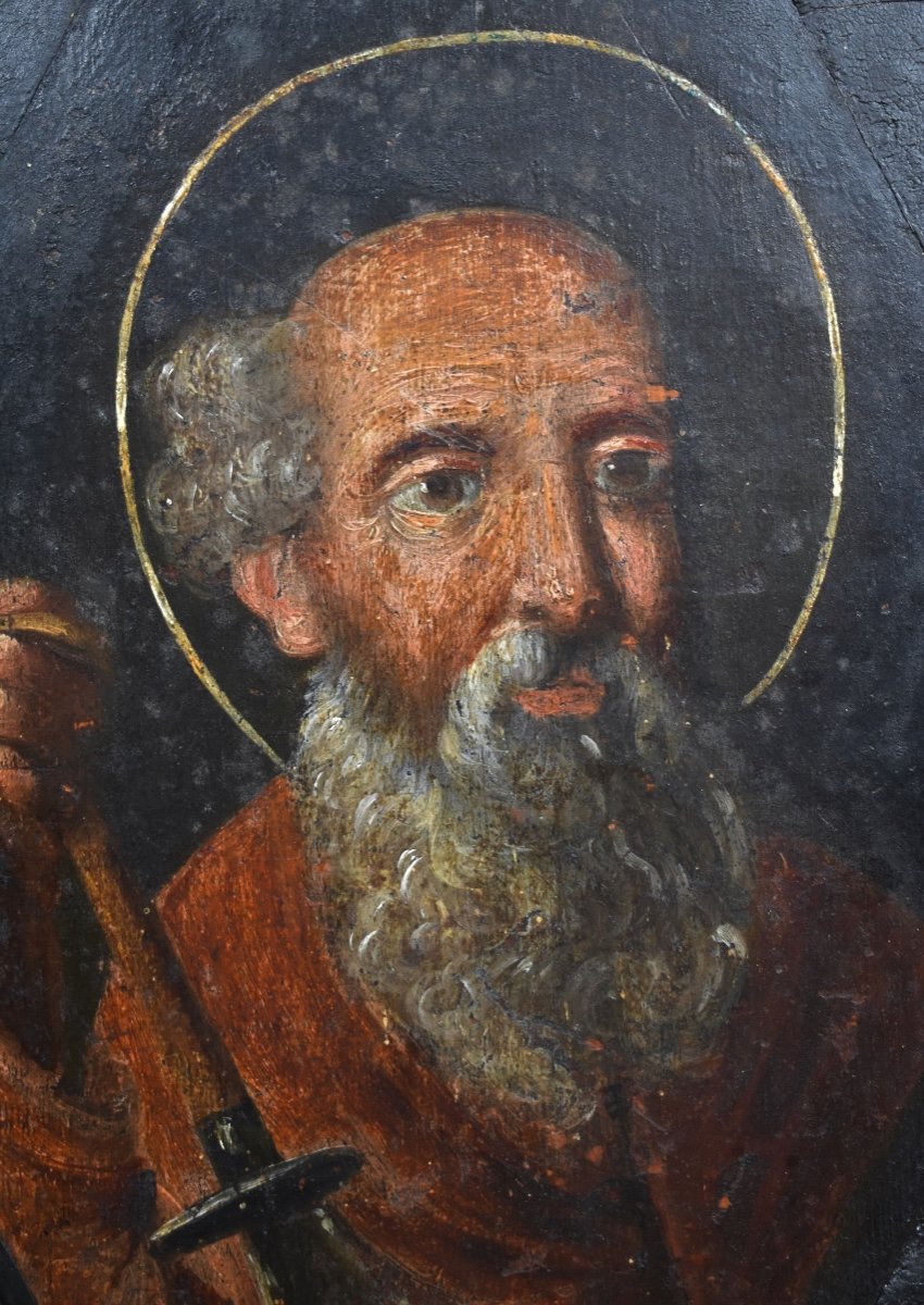 Portrait de saint Matthieu - école française du XVIIe - Huile sur panneau-photo-3