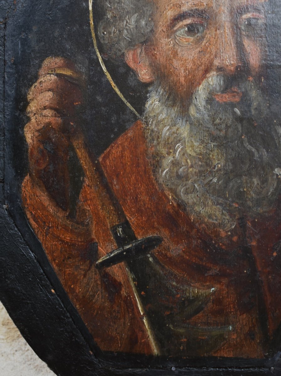 Portrait de saint Matthieu - école française du XVIIe - Huile sur panneau-photo-4