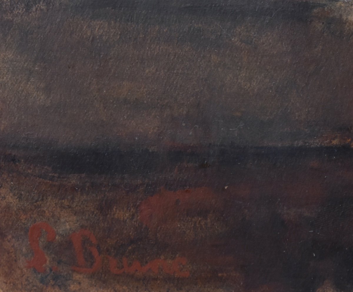 Pierre Brune (1887–1956 ) - nu féminin - huile sur carton-photo-3