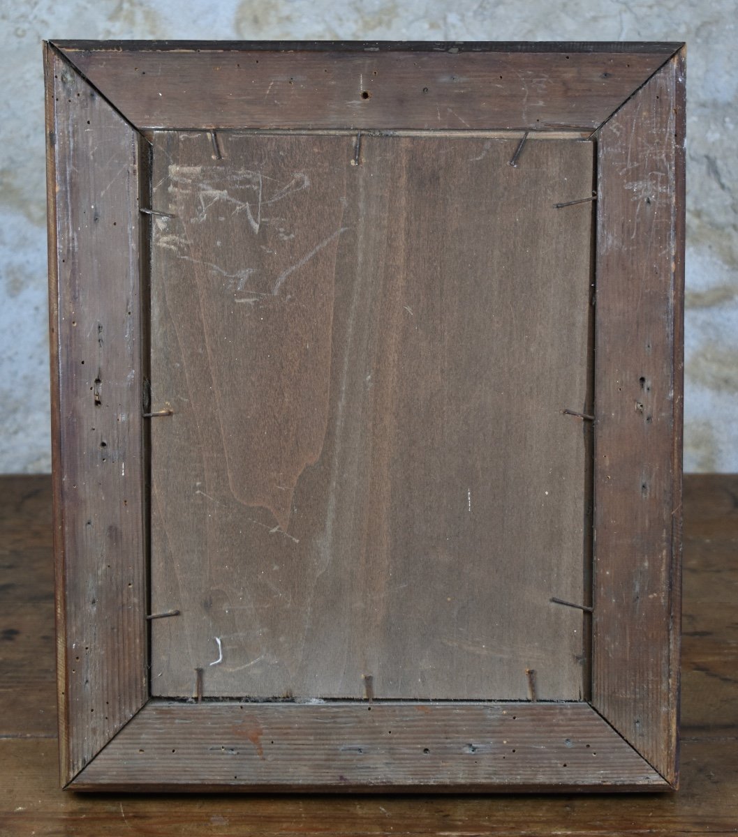 &Eacute;cole fran&ccedil;aise du XIXe - Portrait d&rsquo;homme - Huile sur panneau-photo-2