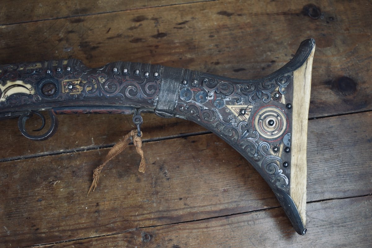 Fusil &agrave; silex moukala, Afrique du Nord, fin XIXe-photo-1
