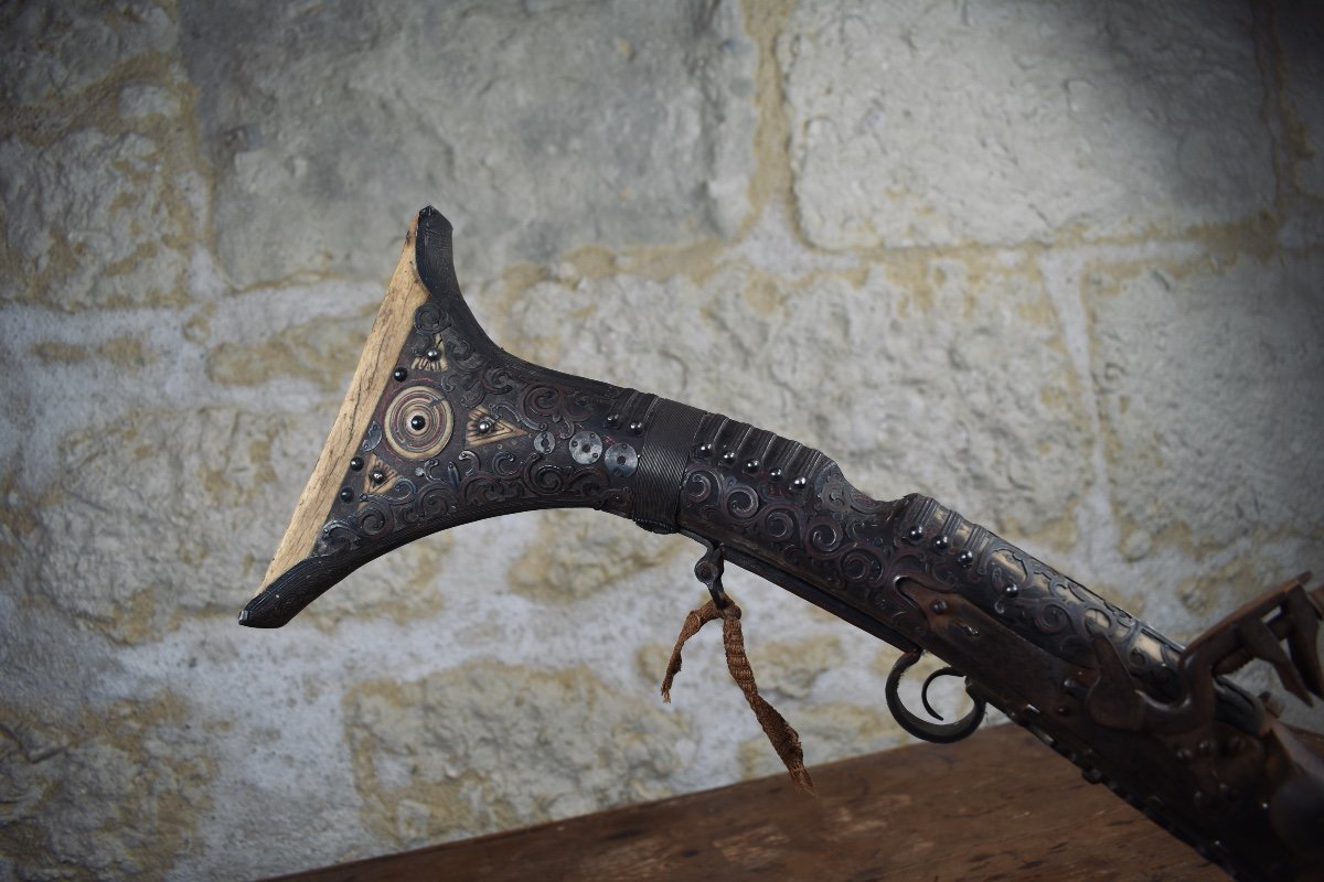 Fusil &agrave; silex moukala, Afrique du Nord, fin XIXe-photo-4