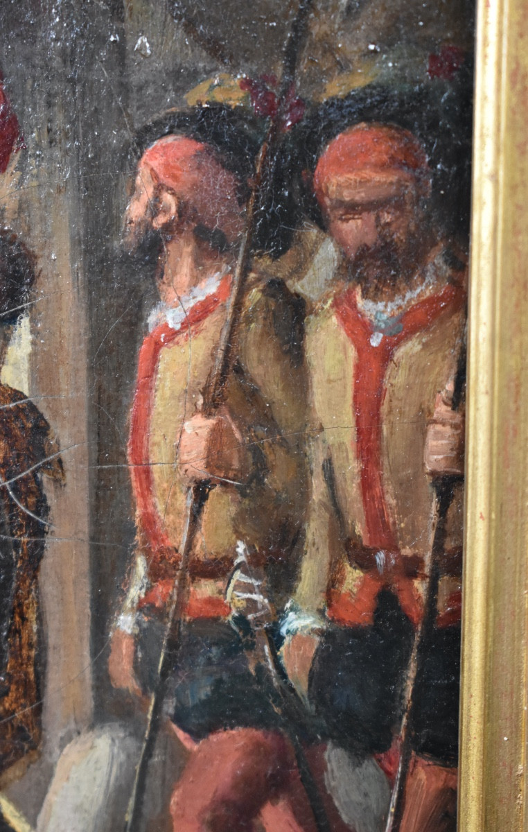 Georges Moreau de Tours (1848-1901) - La ronde du mousquetaire - Huile sur toile-photo-2