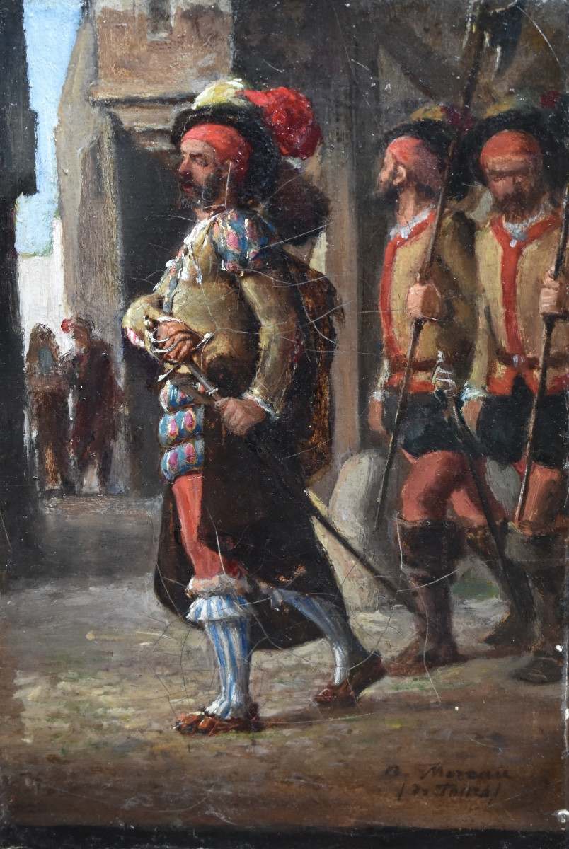 Georges Moreau de Tours (1848-1901) - La ronde du mousquetaire - Huile sur toile