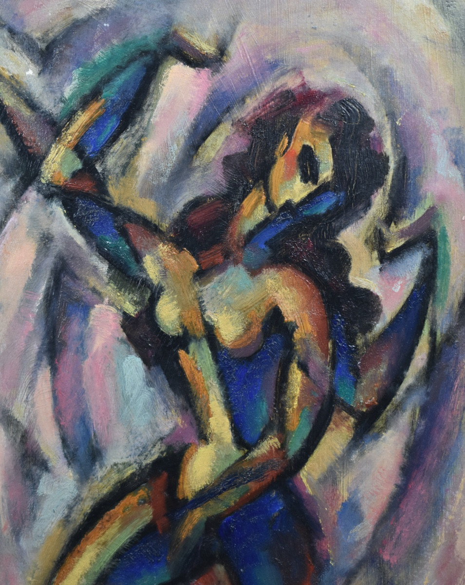 André Fau (1896-1982) - Danseuse - 1948 - Huile sur panneau-photo-3