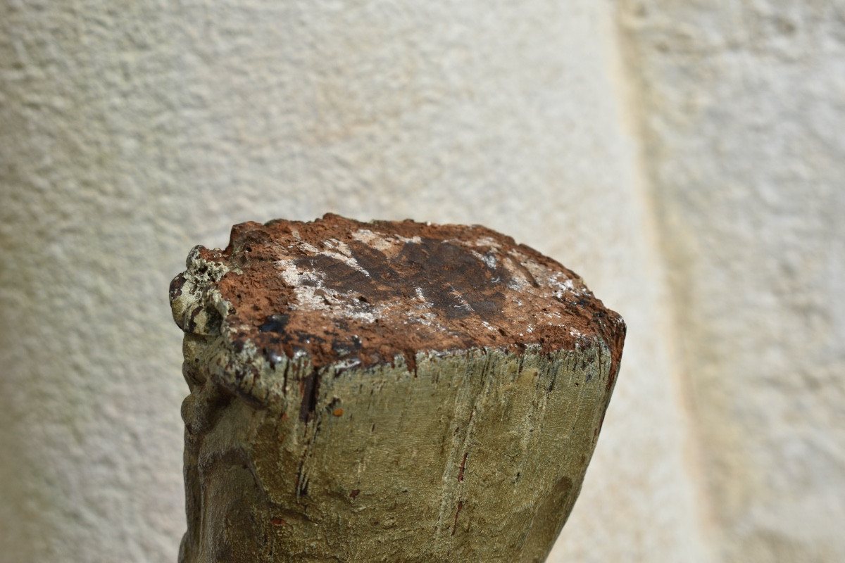 Vierge à l’Enfant - Statuette en bois sculpté - XVIIIe siècle-photo-4