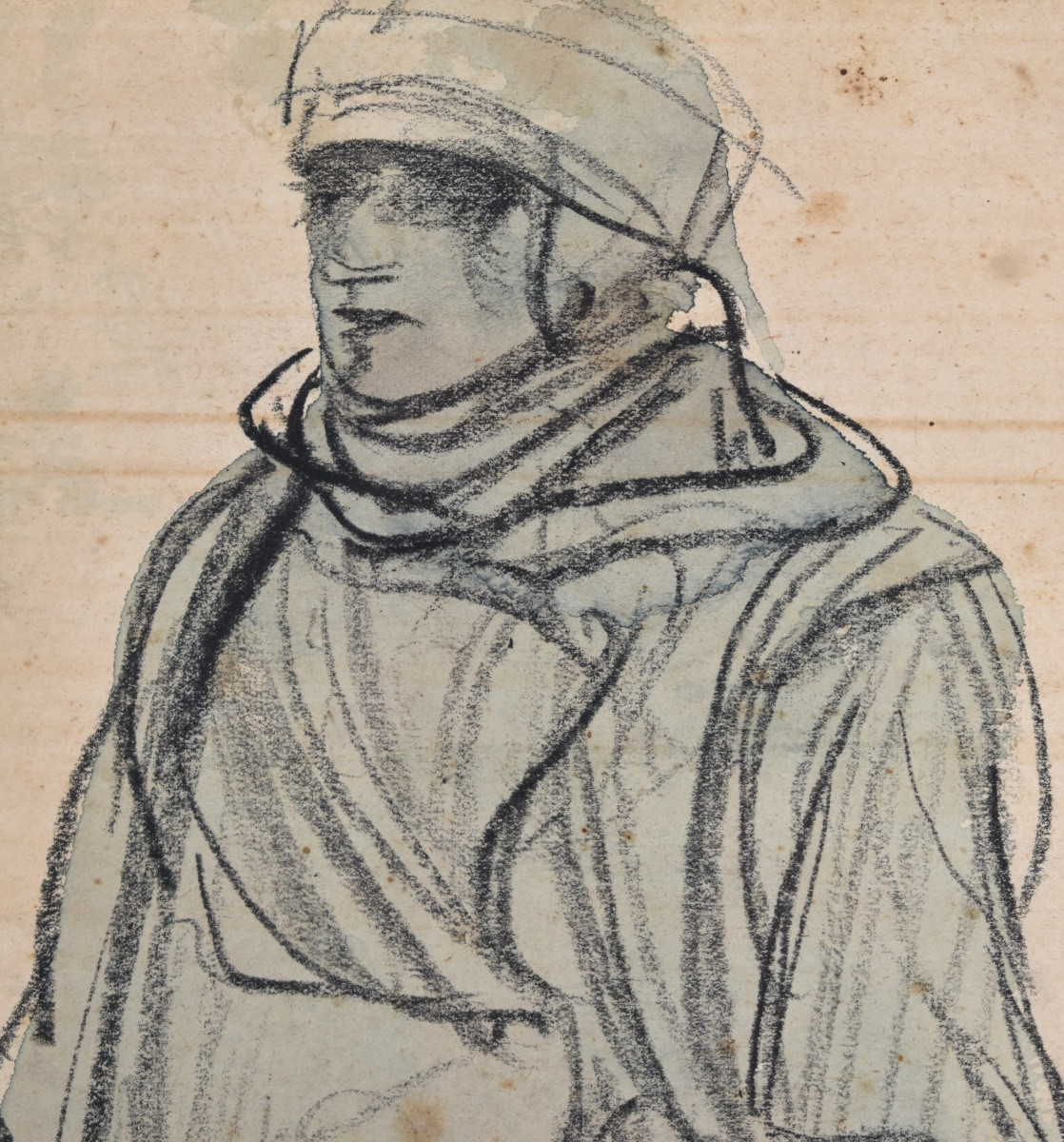 Henry De Groux (1866-1930) - Charcoal Drawing Of An Aviator, 1915 - -photo-4