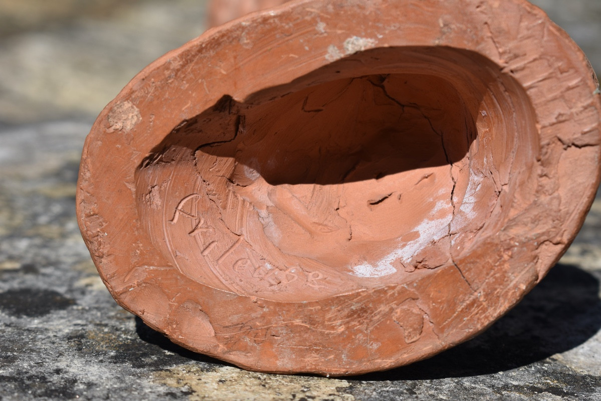 Georges Halbout du Tanney (1895-1986) - Orientale nue - terre cuite-photo-4