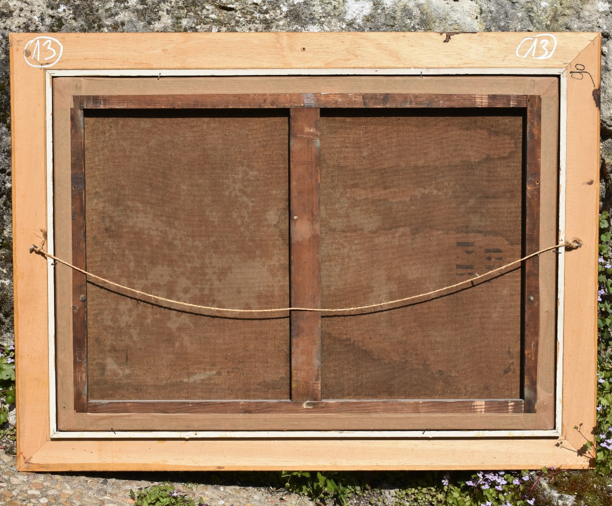 Armand-Auguste Balouzet (1858-1905) - Paysage des Alpes - Huile sur toile-photo-2