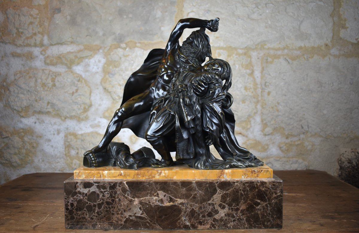 Orientalist Bronze Sculpture - The Rebels Of Cairo - 1820 - After Girodet-photo-2