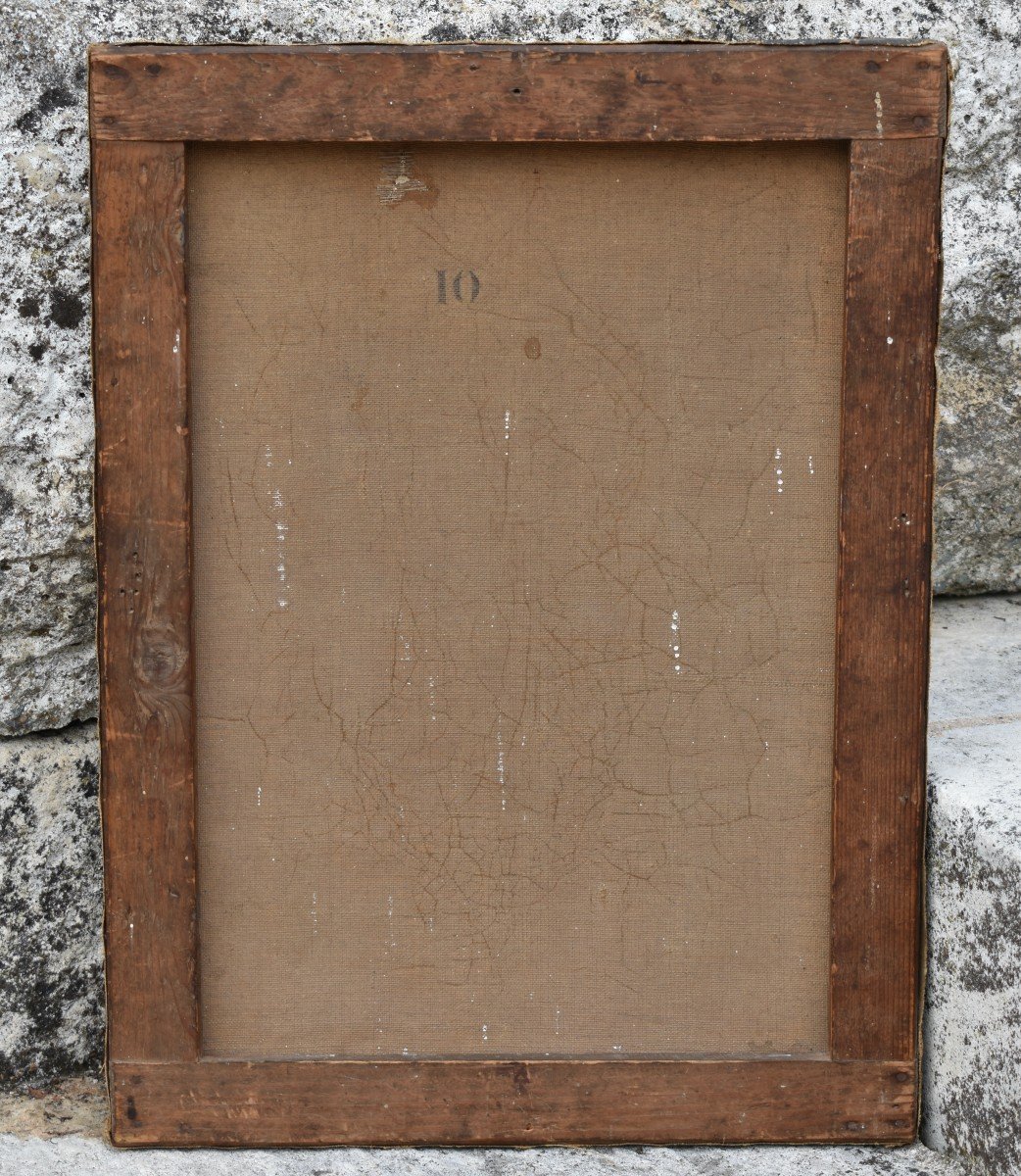 JULES BLIN  (n&eacute; en 1851) - Nu F&eacute;minin - Baigneuse de dos - huile sur toile - ca. 1880-photo-5