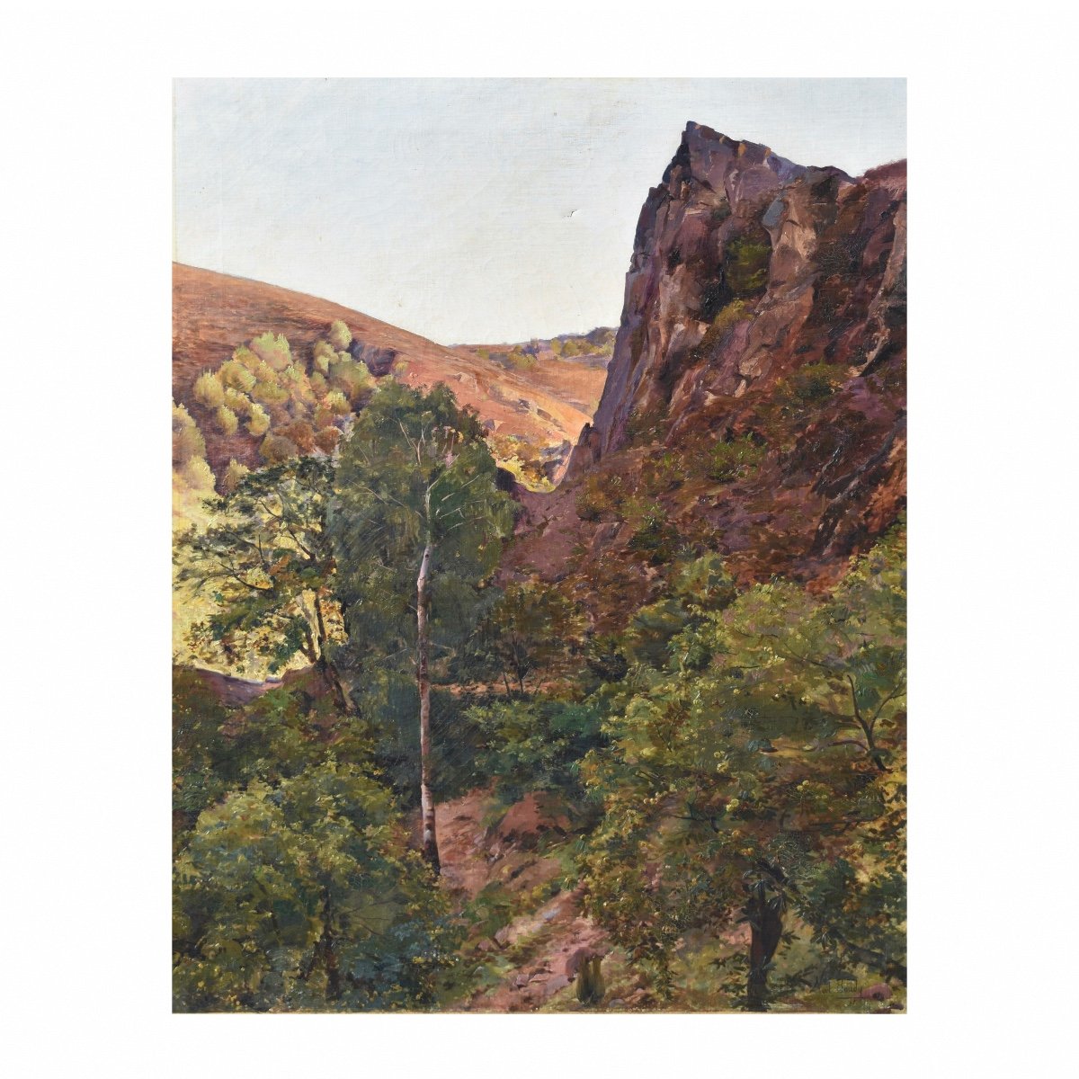 Noel Boudy (1864-1902). Le Saut De La Bergere At Aubazine In Corrèze. Oil On Canvas. Late 19th Century.