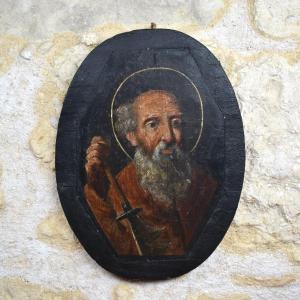 Portrait de saint Matthieu - école française du XVIIe - Huile sur panneau