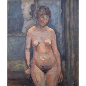 Pierre Brune (1887–1956) - Nude Of A Woman  - Oil On Cardboard