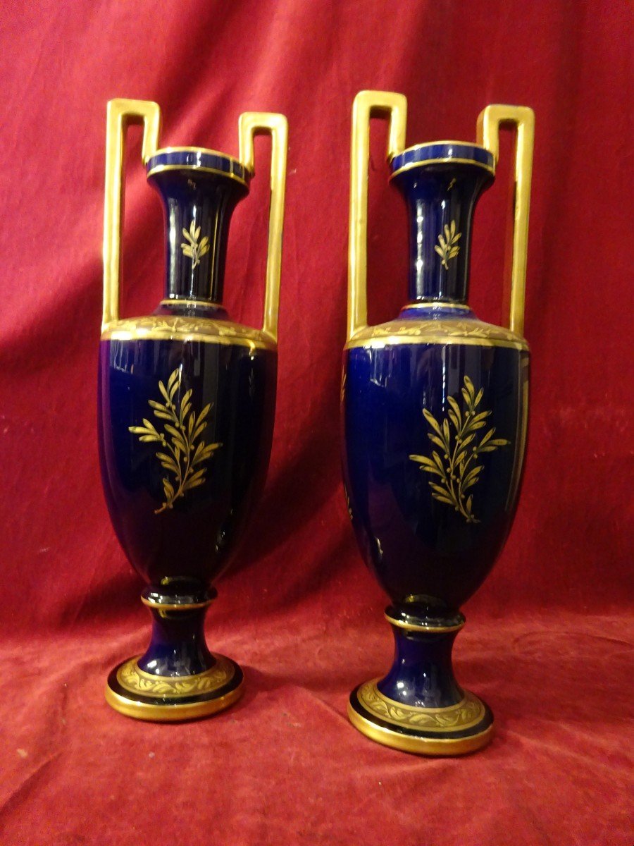 Important Pair Of Earthenware Vases From Tours-photo-2