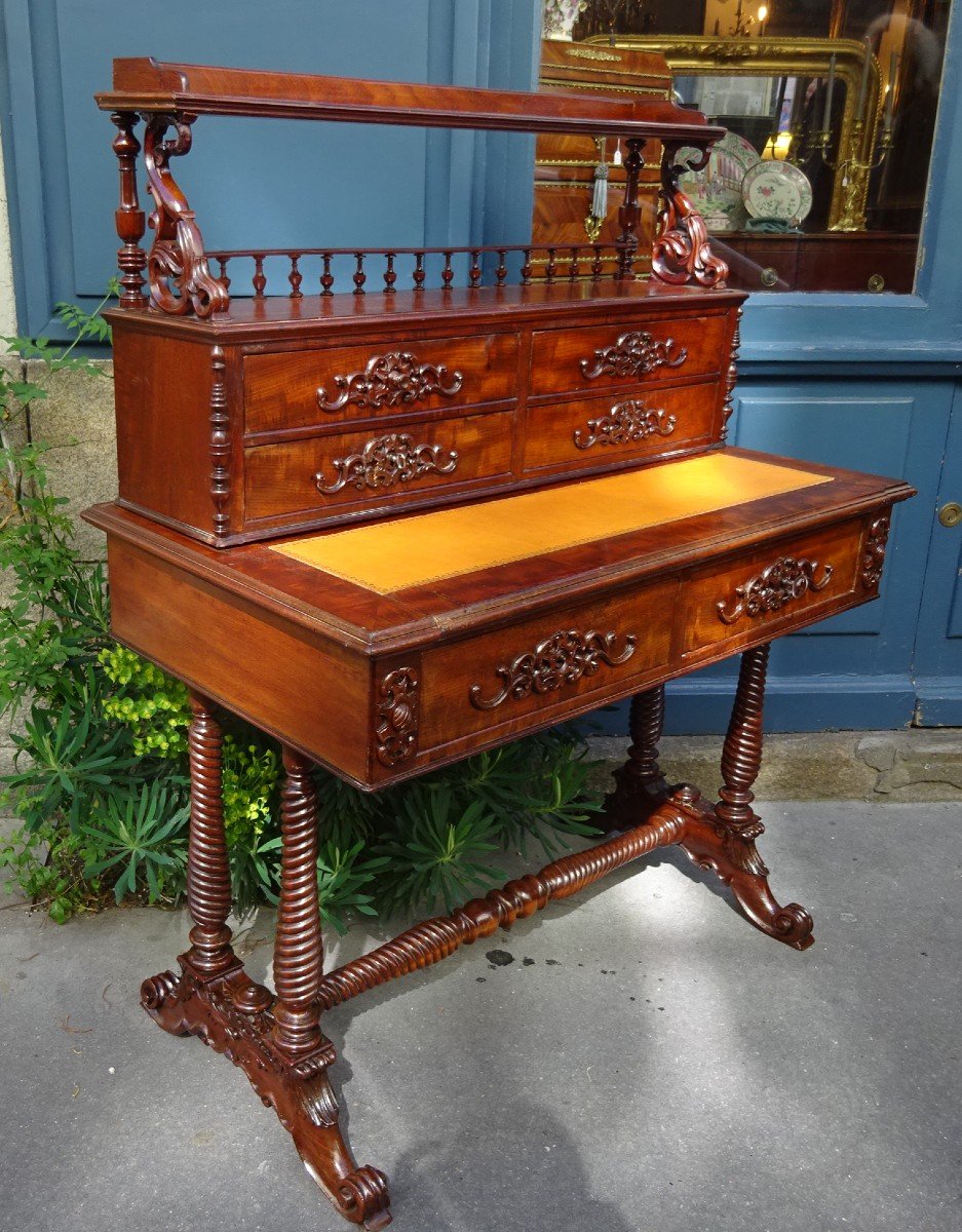 Happiness Of The Day In Mahogany Louis-philippe Period-photo-6
