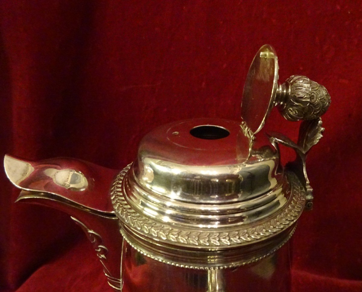 Empire Style Minerva Hallmark Silver Chocolate Pot-photo-1