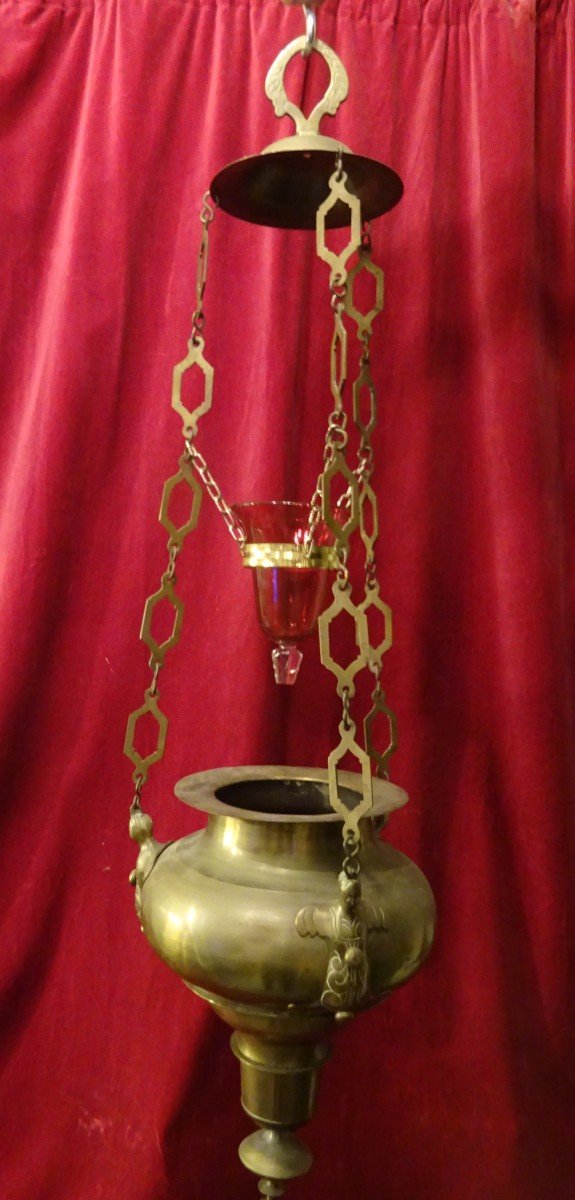 17th Century Bronze Sanctuary Lamp