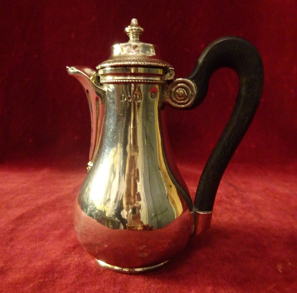 Proantic: Louis XV Coffee Pot, Sterling Silver, Paris, 1880-1900, Le B