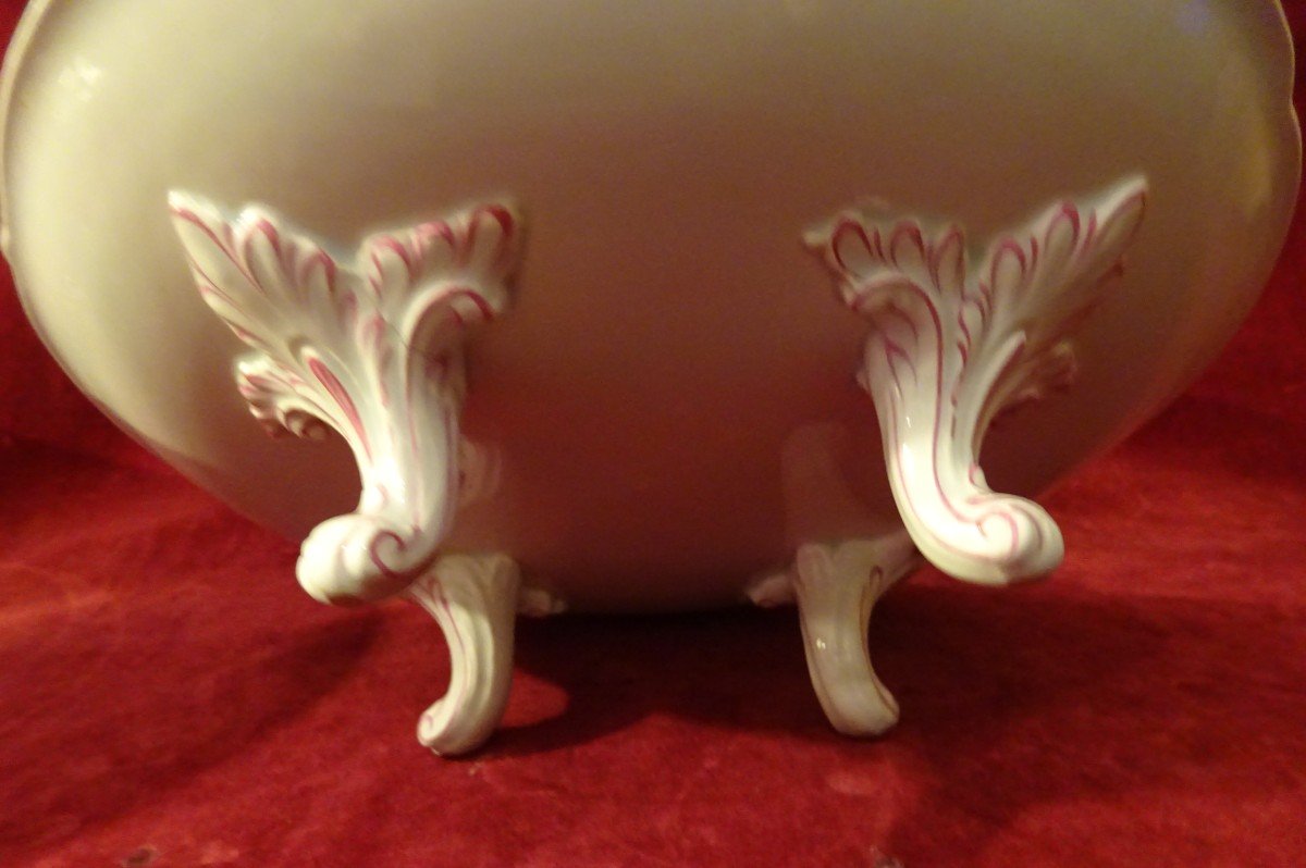 Two Fruit Bowls And A Plate Mounted In Lunéville Earthenware-photo-2