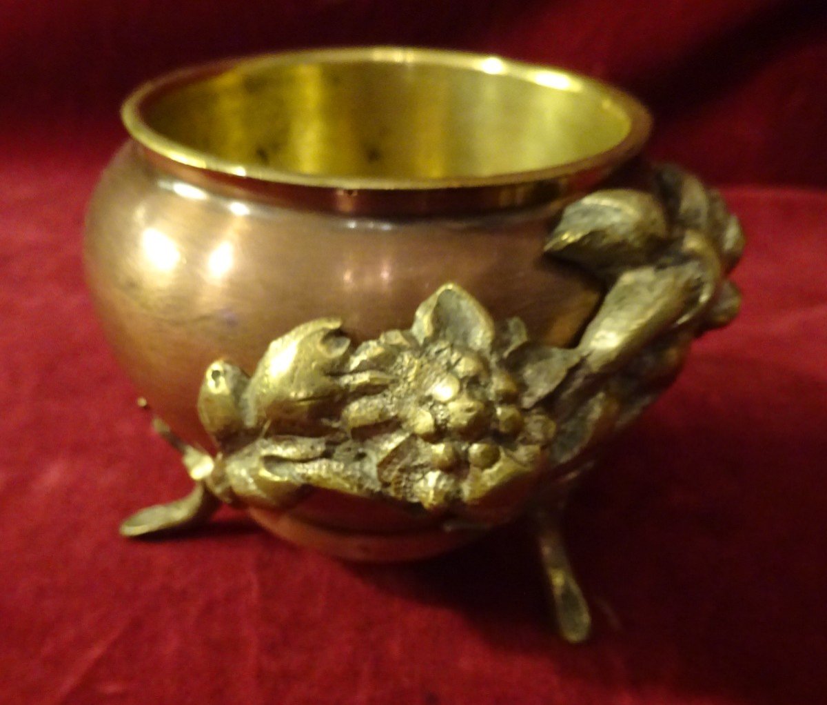 Smoking Service In Copper And Silver Bronze-photo-1