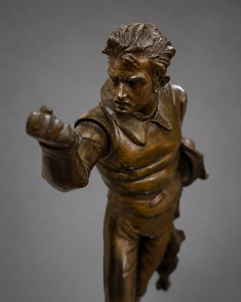 Paire de bronzes à patine brune – Auguste Louis Lalouette (1826–1883) sculpteur Français.-photo-2