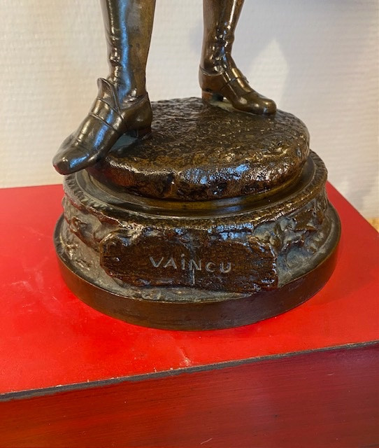 Pair Of Bronzes With Brown Patina – Auguste Louis Lalouette (1826–1883) French Sculptor.-photo-4