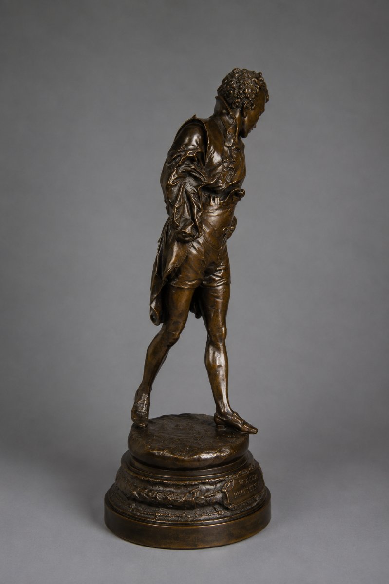 Paire de bronzes à patine brune – Auguste Louis Lalouette (1826–1883) sculpteur Français.-photo-3
