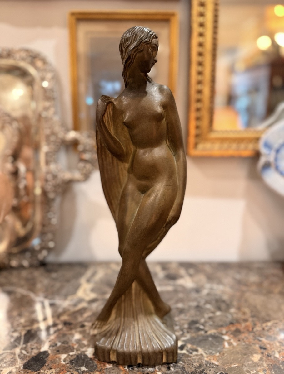 Pierre Le Faguays (1892-1962) Sculpture en bronze Art Déco-photo-1