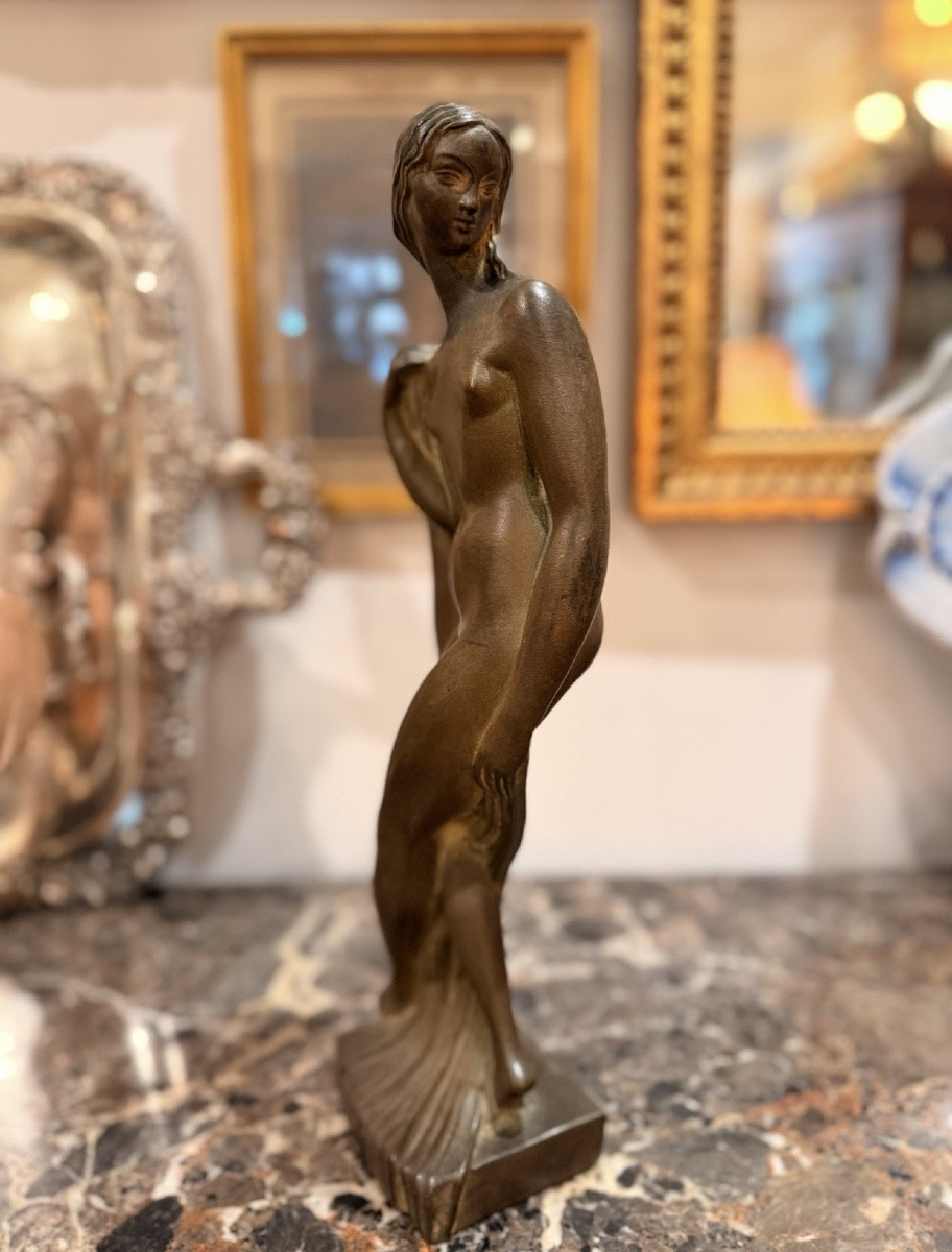 Pierre Le Faguays (1892-1962) Sculpture en bronze Art Déco-photo-2
