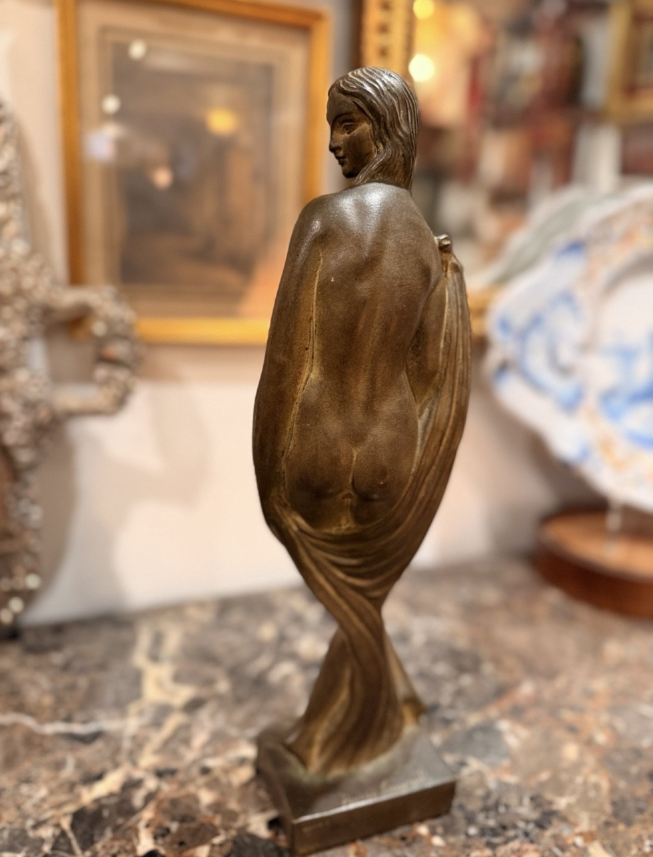 Pierre Le Faguays (1892-1962) Sculpture en bronze Art Déco-photo-3