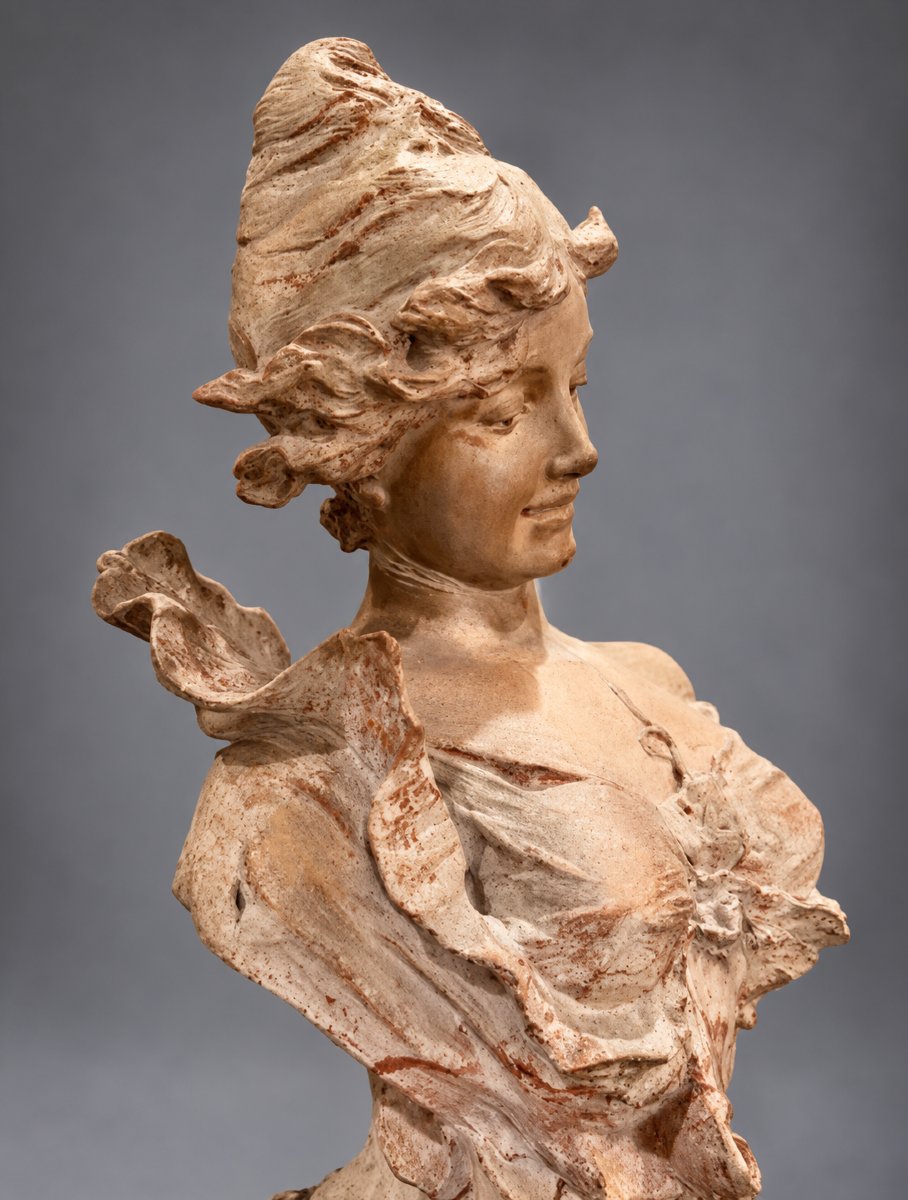 Alfred Jean Foretay (1861-1944) – « Fraises au Champagne » – Buste Art Nouveau -photo-4