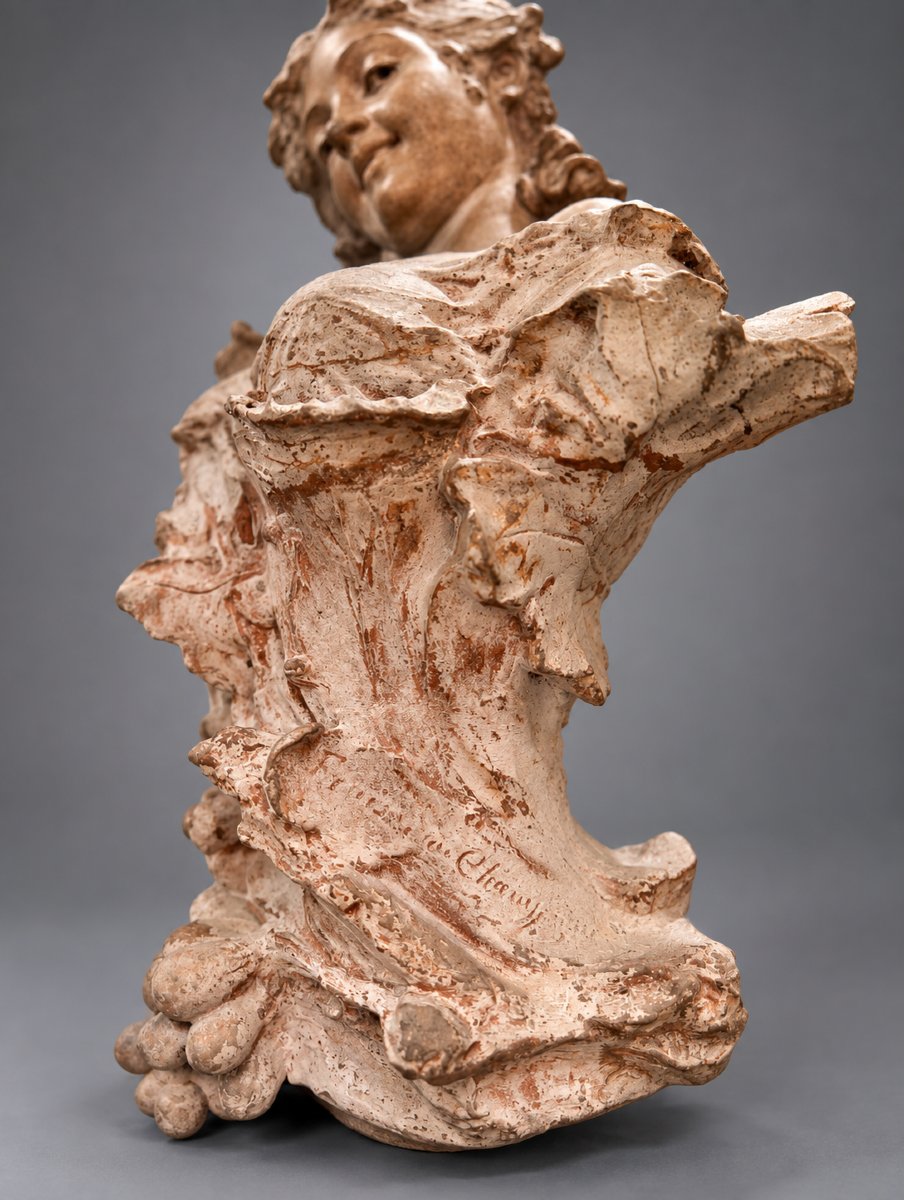 Alfred Jean Foretay (1861-1944) – « Fraises au Champagne » – Buste Art Nouveau -photo-3