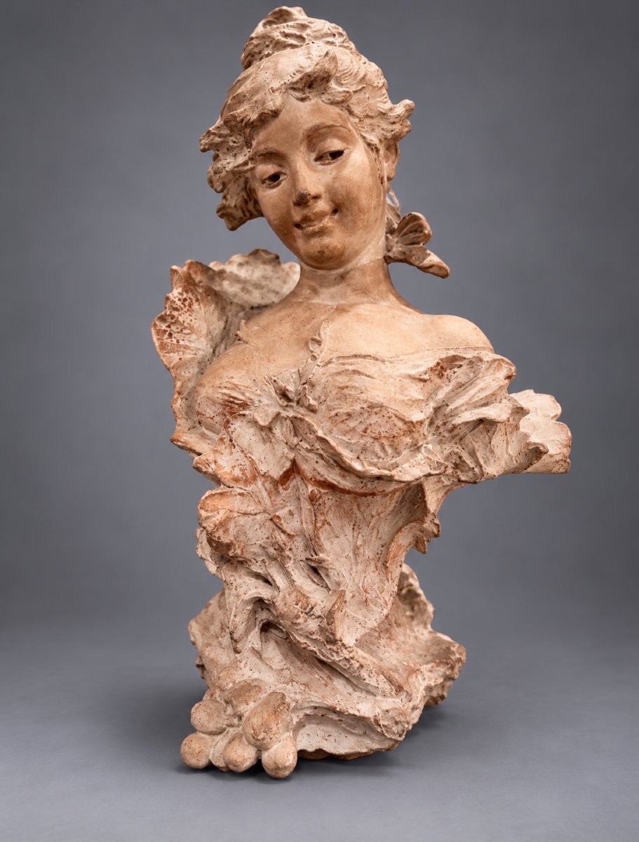 Alfred Jean Foretay (1861-1944) – « Fraises au Champagne » – Buste Art Nouveau -photo-8