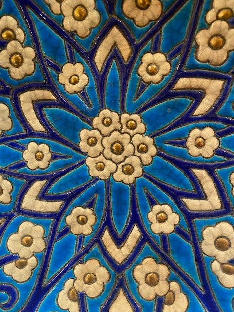 Octagonal Cloisonné Enamel Bowl – Longwy, Circa 1930-photo-4