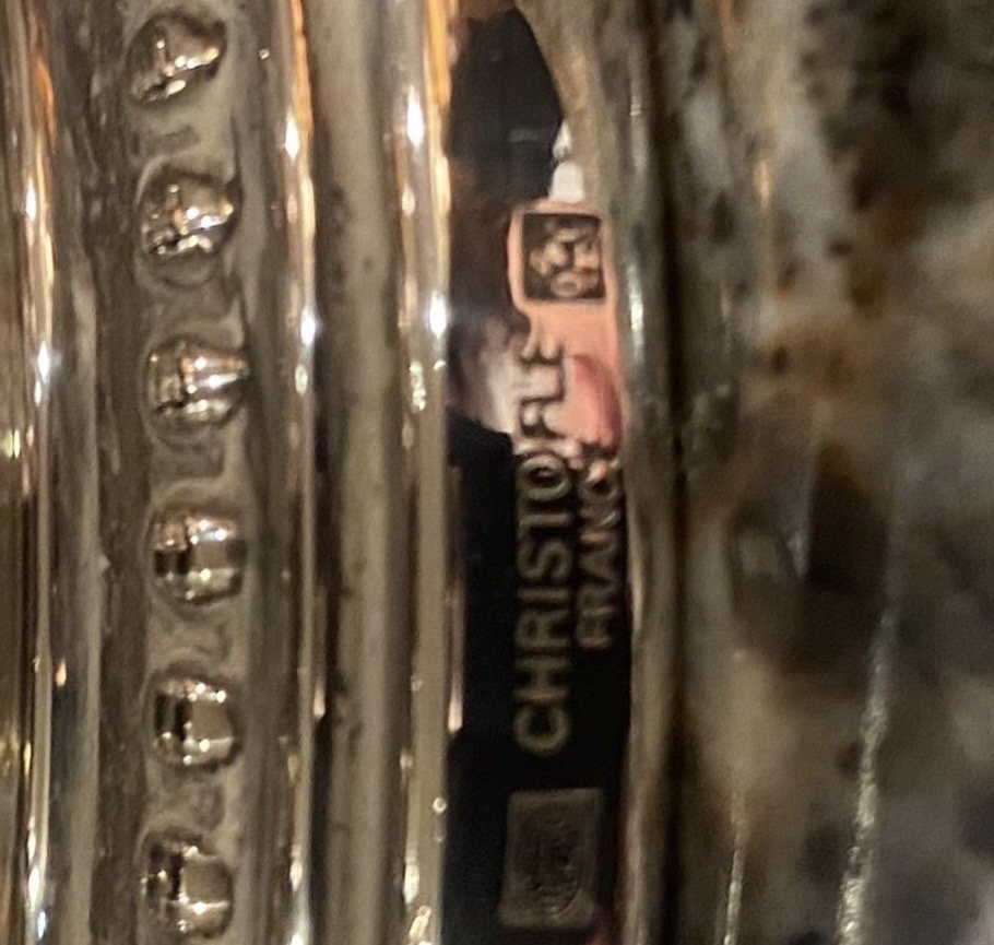 Service à thé en métal argenté – Modèle Perles – Christofle-photo-2