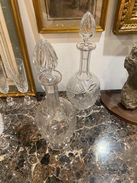 Magnifique service en cristal taillé modèle Massenet de la maison Cristallerie Saint-Louis.-photo-2