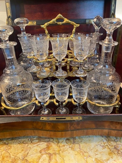 Cave à liqueur Napoléon III – Cristal de Saint-Louis – XIXᵉ siècle-photo-3