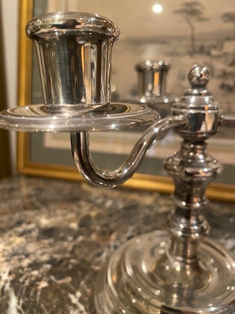 Chandelier à trois branches – Modèle Albi – Christofle – Circa 1970-photo-2