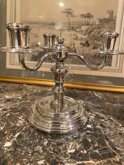 Chandelier à trois branches – Modèle Albi – Christofle – Circa 1970-photo-3