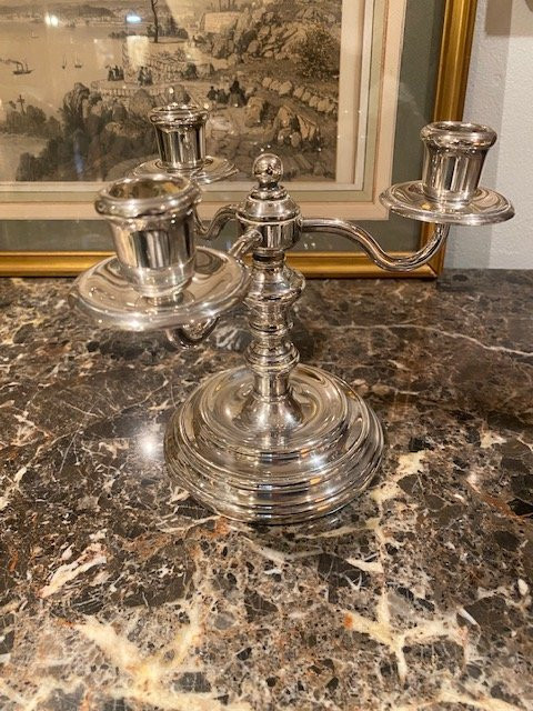 Chandelier à trois branches – Modèle Albi – Christofle – Circa 1970-photo-4