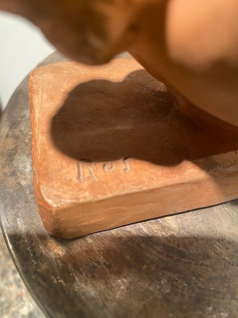  Robert Bros (1902-1968) – Woman With Balloon – Art Deco Terracotta, Circa 1930-photo-2