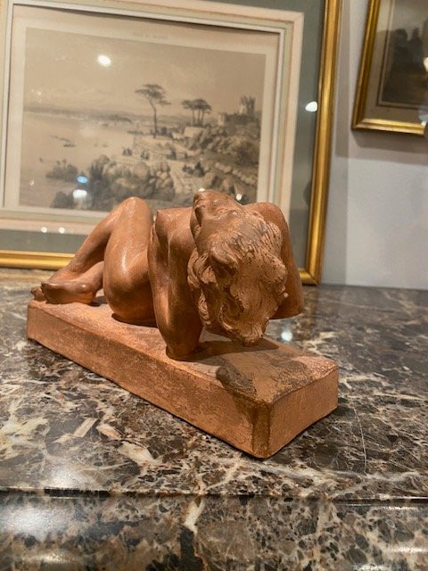 Ignacio Gallo (1887-1956) – « L’Extase » – Nu Féminin – Terre Cuite Art Déco Vers 1930 -photo-3