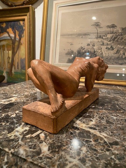 Ignacio Gallo (1887-1956) – « L’Extase » – Nu Féminin – Terre Cuite Art Déco Vers 1930 -photo-7