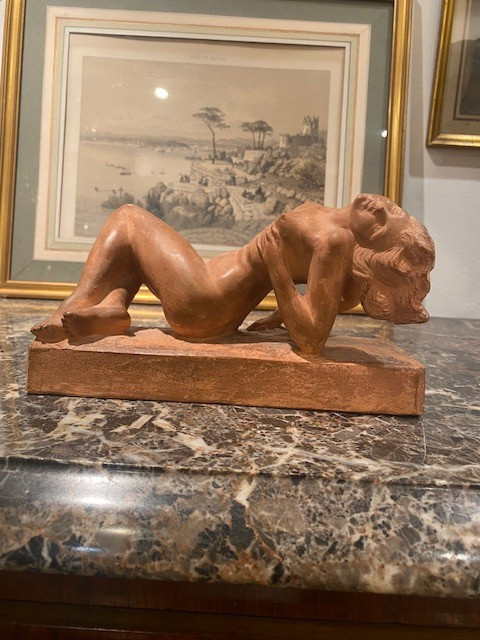 Ignacio Gallo (1887-1956) – « L’Extase » – Nu Féminin – Terre Cuite Art Déco Vers 1930 