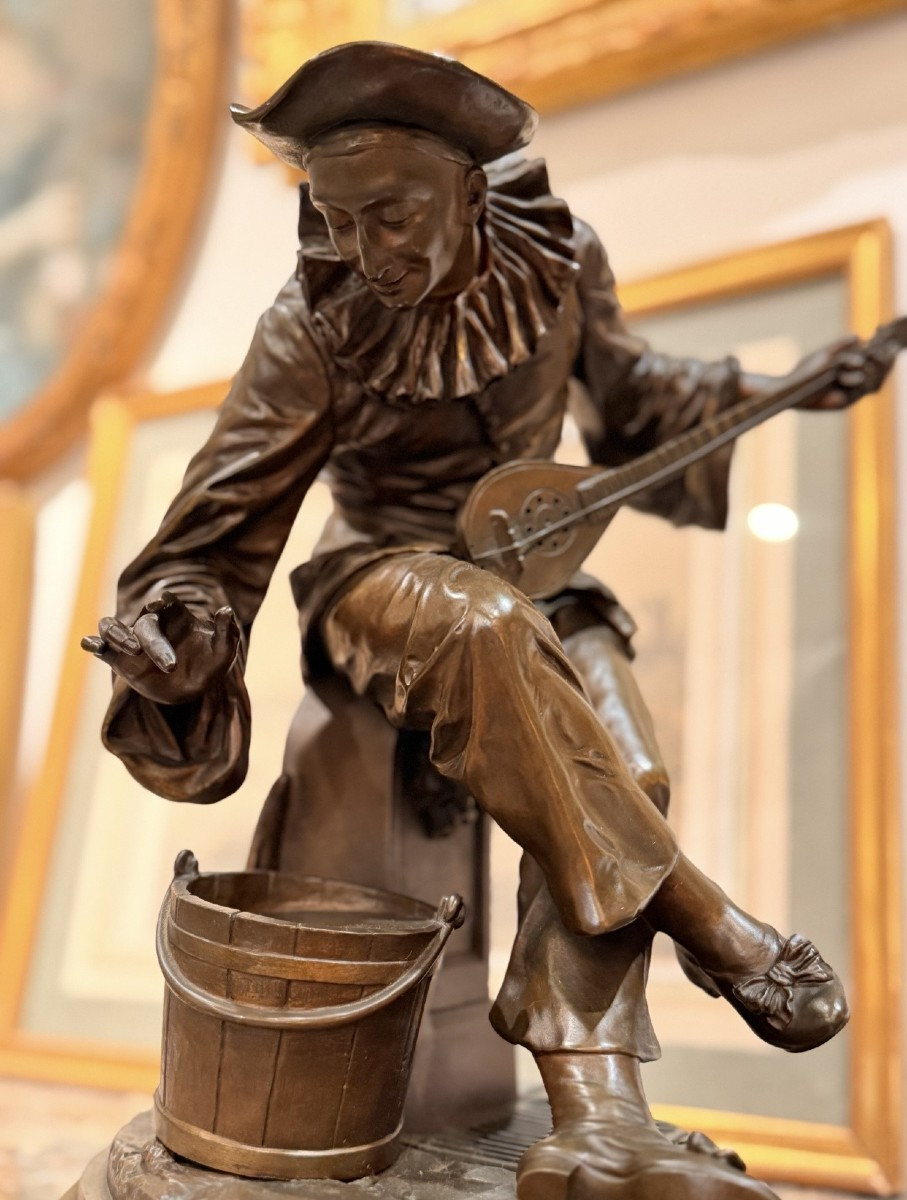 Bernard Sébastien Adrien Steüer (1853-1913) "Ballade à la Lune "– bronze-photo-1