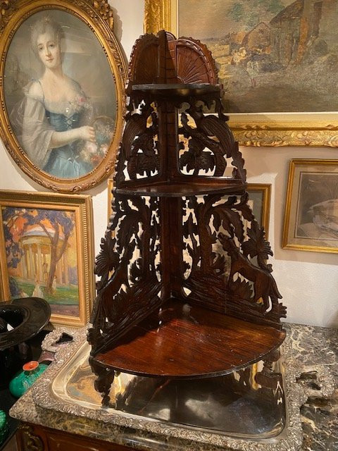 Étagère d’encoignure Forêt-Noire – XIXe siècle-photo-3