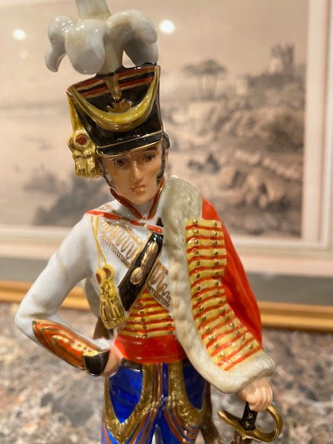 Sujet en porcelaine Kaiser représentant le Général Junot – fin XIXe siècle-photo-2